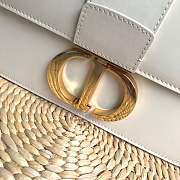 FORUBAGS DIOR 30 MONTAIGNE CALFSKIN BAG WHITE - 6