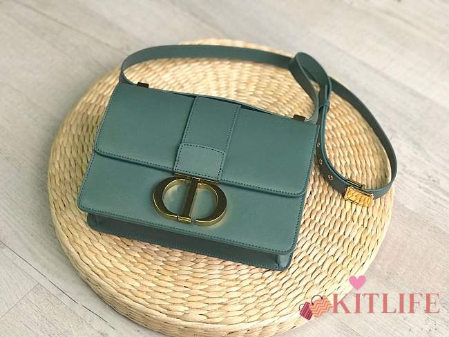FORUBAGS DIOR 30 MONTAIGNE CALFSKIN BAG BLUE - 1