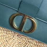 FORUBAGS DIOR 30 MONTAIGNE CALFSKIN BAG BLUE - 3