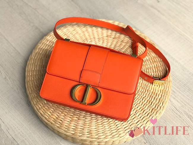 FORUBAGS DIOR 30 MONTAIGNE CALFSKIN BAG ORANGE - 1