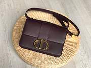 FORUBAGS DIOR 30 MONTAIGNE CALFSKIN BAG BURGUNDY - 1