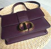 FORUBAGS DIOR 30 MONTAIGNE CALFSKIN BAG BURGUNDY - 4