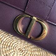 FORUBAGS DIOR 30 MONTAIGNE CALFSKIN BAG BURGUNDY - 6