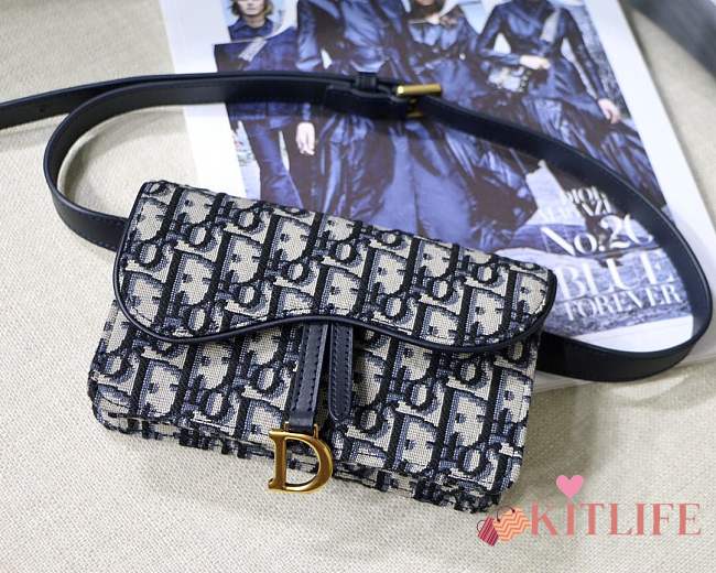 FORUBAGS DIOR OBLIQUE SADDLE BELT BAG  - 1