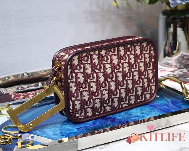 FORUBAGS DIORQUAKE DIOR OBLIQUE CLUTCH S5700CTZQ_M974 BURGUNDY - 1