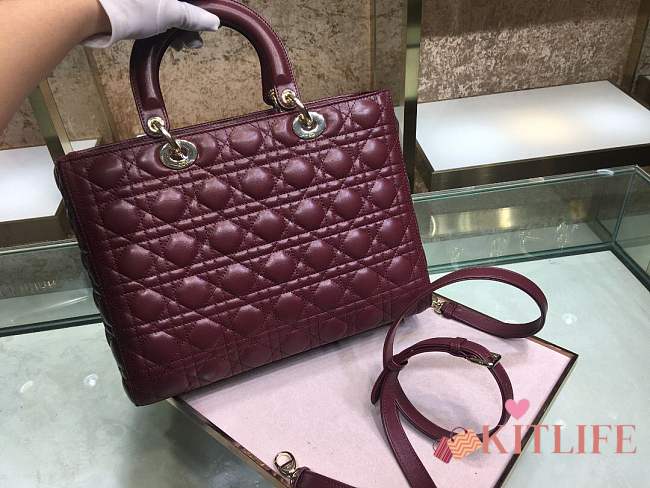 Forubags Lady Dior Burgundy 32 x 25 x 11 cm - 1