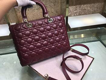 Forubags Lady Dior Burgundy 32 x 25 x 11 cm