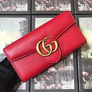 Forubags Gucci Calfskin Leather Wallet 400586# Red - 1