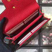 Forubags Gucci Calfskin Leather Wallet 400586# Red - 6