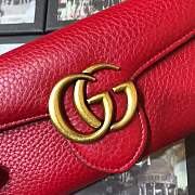 Forubags Gucci Calfskin Leather Wallet 400586# Red - 3