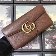 Forubags Gucci Calfskin Leather Wallet 400586# brown - 1