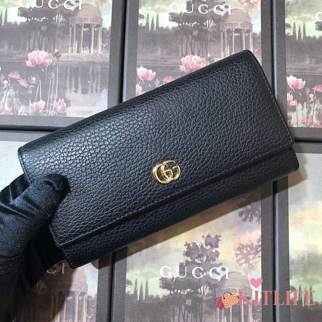 Forubags Gucci Qualited cowhide Leather Wallet 456116# Black - 1