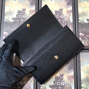 Forubags Gucci Qualited cowhide Leather Wallet 456116# Black - 6