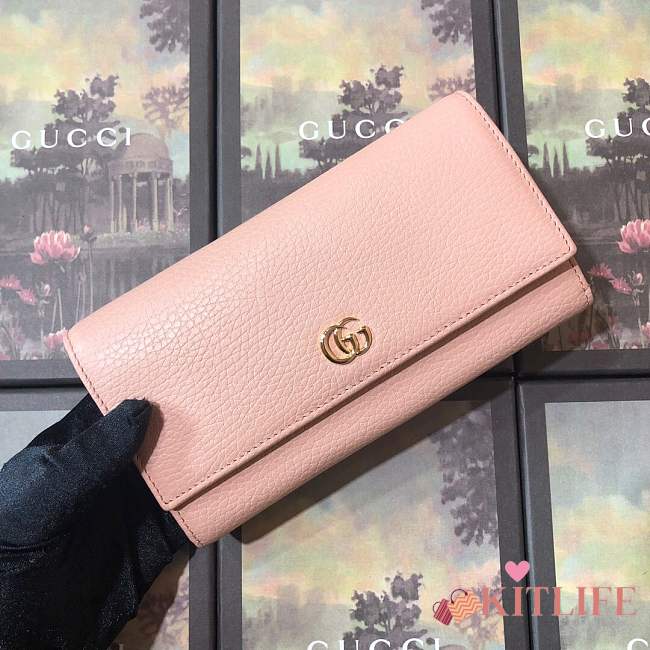 Forubags Gucci Qualited cowhide Leather Wallet 456116# Pink - 1