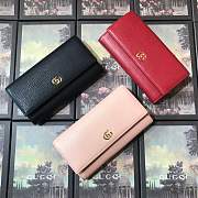 Forubags Gucci Qualited cowhide Leather Wallet 456116# Pink - 2