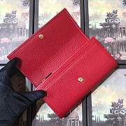 Forubags Gucci Qualited cowhide Leather Wallet 456116# Red - 3