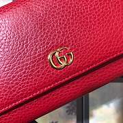 Forubags Gucci Qualited cowhide Leather Wallet 456116# Red - 4