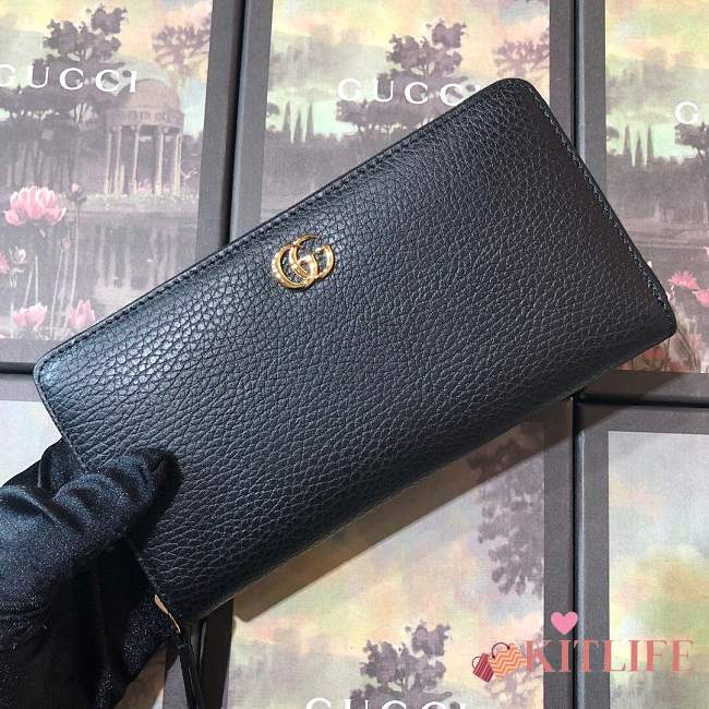 Forubags Gucci Qualited cowhide Leather Wallet 456117# Black - 1