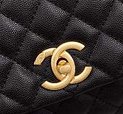 Forubags Chanel Coco Handle 25CM caviar black leather gold hardware black handle - 3