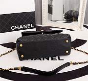 Forubags Chanel Coco Handle 25CM caviar black leather gold hardware black handle - 2