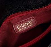  Forubags Chanel Coco Handle 25CM caviar black leather gold hardware Red lizard handle - 2