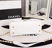 Forubags Chanel Coco Handle 25CM caviar white leather gold hardware Red lizard handle - 4