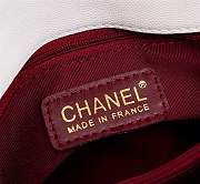 Forubags Chanel Coco Handle 25CM caviar white leather gold hardware Red lizard handle - 2