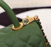 Forubags Chanel Coco Handle 25CM caviar green leather gold hardware green handle - 6