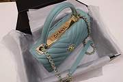 Forubags Chanel Classic Flap Lambskin Leather In light blue Gold Hardware - 3