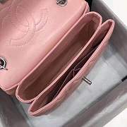 Forubags Chanel Classic Flap Lambskin Leather In Pink Silver Hardware - 2