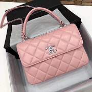 Forubags Chanel Classic Flap Lambskin Leather In Pink Silver Hardware - 3