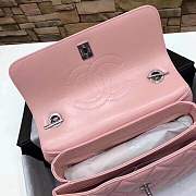Forubags Chanel Classic Flap Lambskin Leather In Pink Silver Hardware - 4