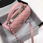 Forubags Chanel Classic Flap Lambskin Leather In Pink Silver Hardware - 5