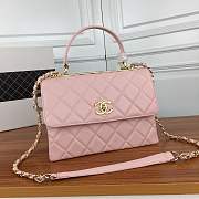 Forubags Chanel Classic Flap Lambskin Leather In Pink Gold Hardware - 1