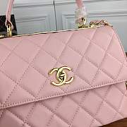 Forubags Chanel Classic Flap Lambskin Leather In Pink Gold Hardware - 3