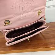 Forubags Chanel Classic Flap Lambskin Leather In Pink Gold Hardware - 6