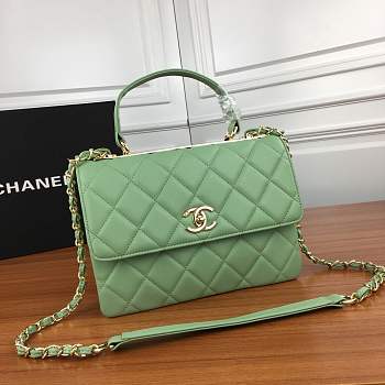 Forubags Chanel Green should bag with the handle 26x20x9cm