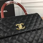 Forubags Chanel black should bag with the red handle 27-18-10cm - 6