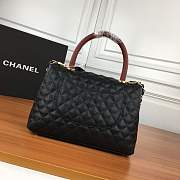 Forubags Chanel black should bag with the red handle 27-18-10cm - 4