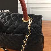 Forubags Chanel black should bag with the red handle 27-18-10cm - 3