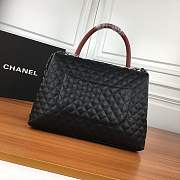 Forubags Chanel black should bag with the red handle 33-24-10CM - 4