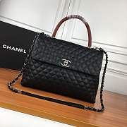 Forubags Chanel black should bag with the red handle 33-24-10CM - 2