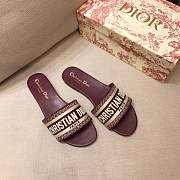 DIOR DWAY EMBROIDERED COTTON MULE SANDALS KCQ166ERC_S16V - 1