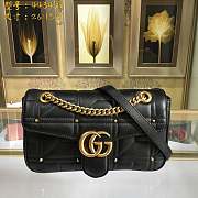 Forubags Gucci GG Marmont small matelassé black shoulder bag 26*15*7cm - 1