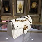 Forubags Gucci GG Marmont small matelassé white shoulder bag 26*15*7cm - 4