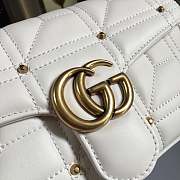 Forubags Gucci GG Marmont small matelassé white shoulder bag 26*15*7cm - 6