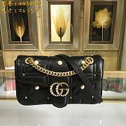 Forubags Gucci GG Marmont small matelassé black shoulder bag #443497 - 1