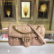 Forubags Gucci GG Marmont small matelassé dusty pink shoulder bag #443497 - 1