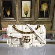 Forubags Gucci GG Marmont small matelassé white shoulder bag #443497 - 1