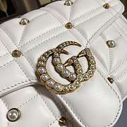 Forubags Gucci GG Marmont small matelassé white shoulder bag #443497 - 4